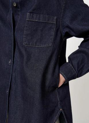 Джинсовая куртка-рубашка / рубашка-овершот uniqlo7 фото