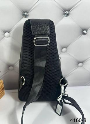 Мужская шикарная качественная и стильная сумка слинг из натуральной кожи6 фото