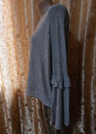 💜💜💜стильна жіноча кофта, джемпер рукава з воланами zara knit💜💜💜6 фото