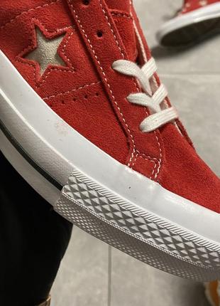 ❤️converse one star premium suede red❤️ кеды конверсы6 фото