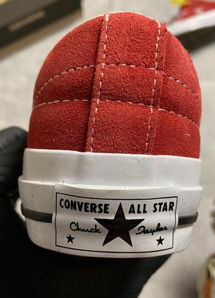 ❤️converse one star premium suede red❤️ кеды конверсы8 фото