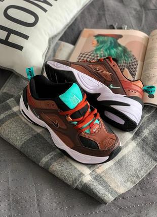 Кроссовки nike m2k tekno (mahogany mink / black – burnt orange) 🆕 купить наложенный платёж4 фото