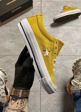 💛converse one star premium suede yellow💛кеди конверс