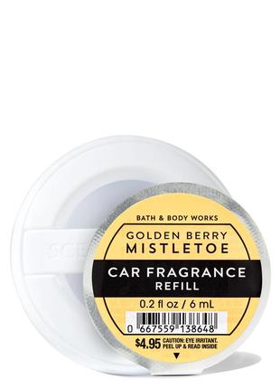 Сменная таблетка для освежителя bath and body works golden berry mistletoe