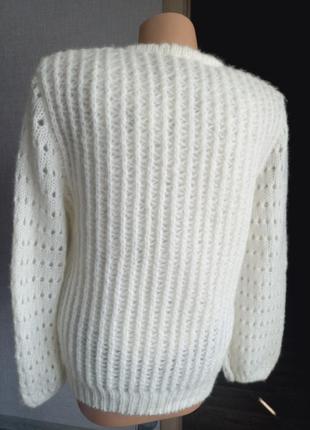 Молочный нежный свитер,кардиган облачко,мохер10 фото