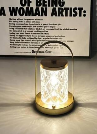 Портативная металлическая настольная led лампа d15 аккумуляторная лампа с сенсорным управлением