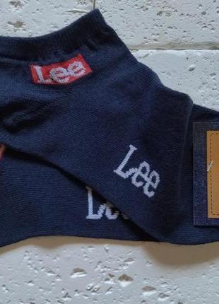 Укороченные спортивные носки темно-синего цвета унисекс lee1 фото