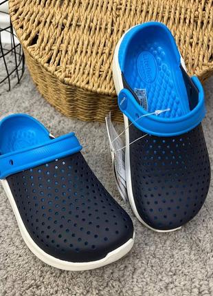 Детские кроксы crocs literide kids navy синие все размеры в наличии2 фото