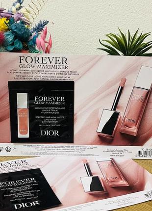 Оригинальный пробник dior forever glow maximizer highlighter жидкий хайлайтер для лица