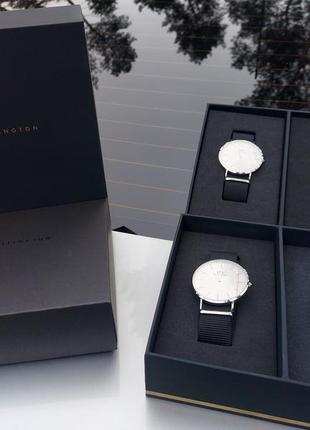 Комплект часов комплект daniel wellington dw00500900 женские мужские часы2 фото