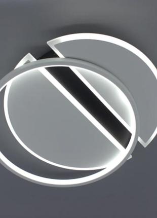 Керована світлодіодна люстра esllse savio 85w 2r-495х420х60-white/black