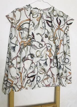 Zara блуза в принт