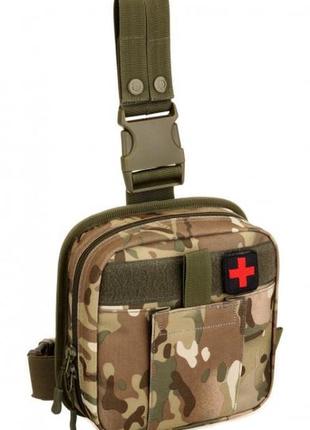 Медична сумка на пояс с обхватом ноги військова аптечка