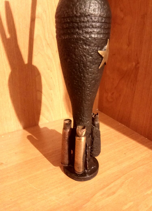 Карандашница органайзер из мины 50 мм/мужской подарок3 фото