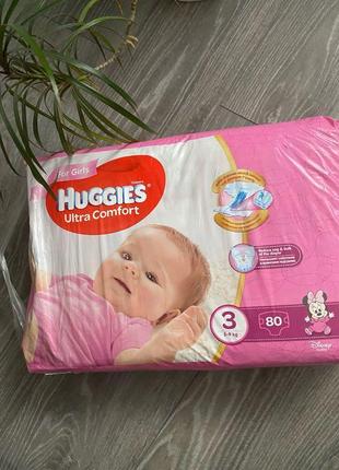 Huggies ultra comfort girl 3-4/ 80