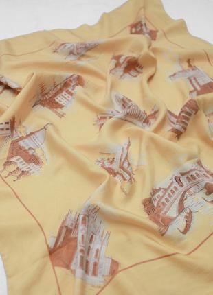 Винтажный шелковый платок, италия