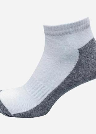 Набор женских носков коротких хлопковых лана с серой подошвой 36-40 3 пары белый/серый2 фото