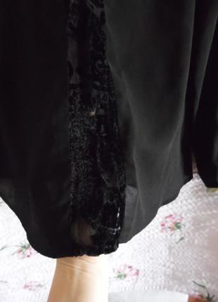 Блуза вечерняя с веллюровыми вставками4 фото