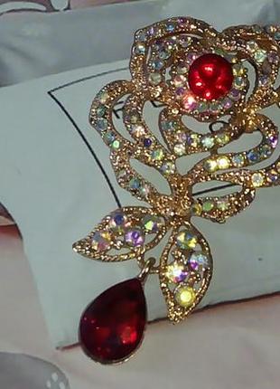 Брошь " роза" ,европа.