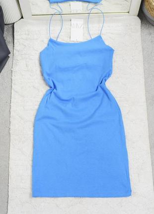 Новое голубое платье по фигуре zara