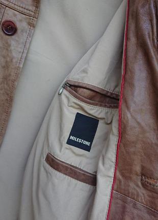 Фірмова шкіряна куртка milestone,оригінал, розмір 54(xl).4 фото