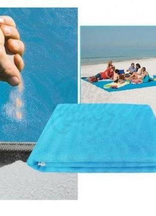 Пляжна підстилка анти-пісок блакитна sand leakage beach mat skl11