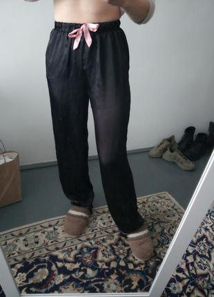Піжамні домашні сатинові штани6 фото