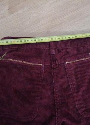 Велветовые брюки far west бордовый цвет made in изнash5 фото