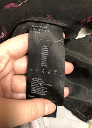 Классические брюки с цветочным принтом, размер л/мин6 фото