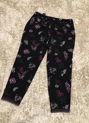 Классические брюки с цветочным принтом, размер л/мин2 фото