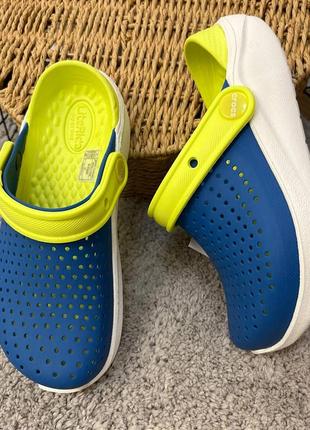 Дитячі крокси crocs literide kids literide kids bright cobalt/citrus усі розміри у наявності1 фото