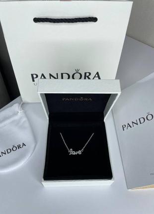 Ожерелье pandora "сиятельная рукописная любовь"