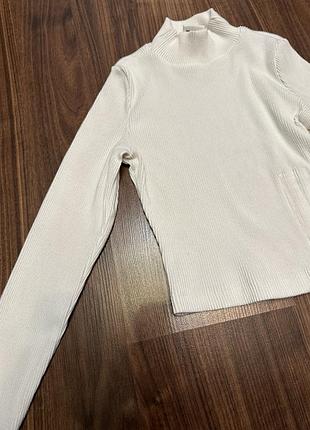 Женский лонгслив в рубчик 2