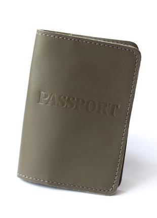 Обкладинка для паспорта "passport", оліва, паспорт