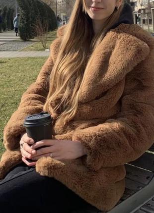 Шубка тедди zara