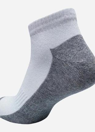 Набор женских носков коротких хлопковых лана с серой подошвой 36-40 6 пар белый/серый3 фото