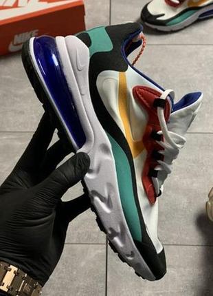 Стильні чоловічі кросівки nike air max 270 react multicolor найк