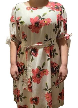 Літня шифонова сукня на підкладі розмір 50,52,542 фото