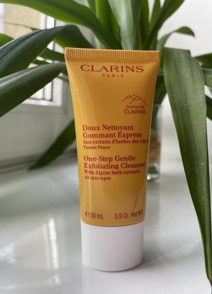 Очищувальний пінистий крем з відлущувальним ефектом clarins one-step gentle exfoliating stars для всіх типів шкіри, 30 мл.