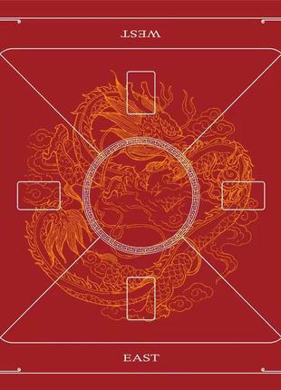 Килимок для преферансу та покеру 60х60, червоний