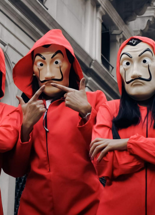 Грабитель унисекс красный карнавальный комбинезон героев сериала бумажный дом размер s/m8 фото