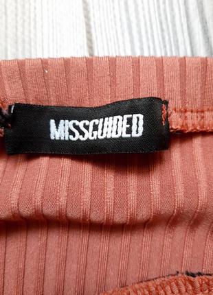 Отличная облегающая розовая юбка миди в рубчик missguided3 фото