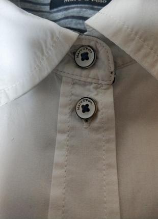 Marc o polo marc'o polo стильная белая рубашка рубашка блузка блуза marc o polo, 36 оригинал дефект3 фото