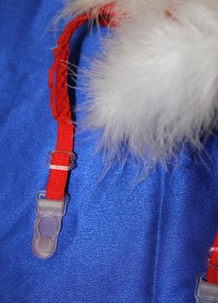 Еротичний комплект костюм passion новорічний корсет пеньюар з гартами ковпак шапка пухом відкриті гр7 фото