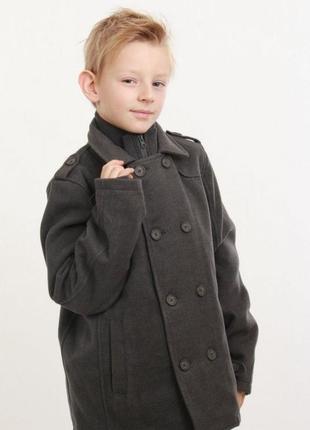 Пальто в школу для хлопчика демісезонне р. 104-146 миноти англія1 фото