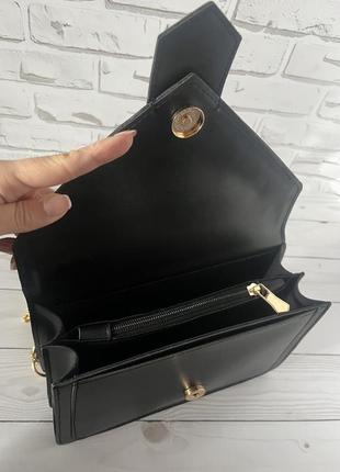 Черная стильная женская сумочка в стиле ysl6 фото