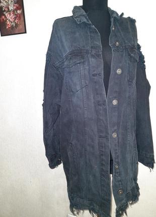Куртка джинсова подовжена оверсайз 14р5 фото