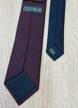 Costard - краватка брендова чоловіча бордова галстук мужской шовкова2 фото