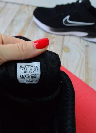 Повсякденні чоловічі кросівки nike air running чорні якісний текстиль найк5 фото