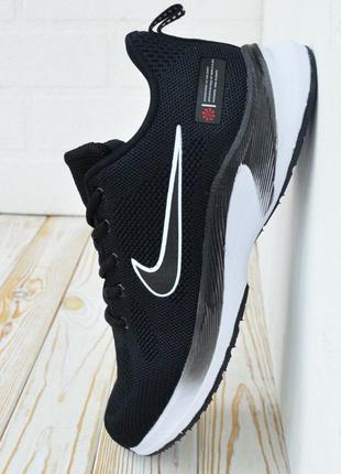 Повсякденні чоловічі кросівки nike air running чорні якісний текстиль найк